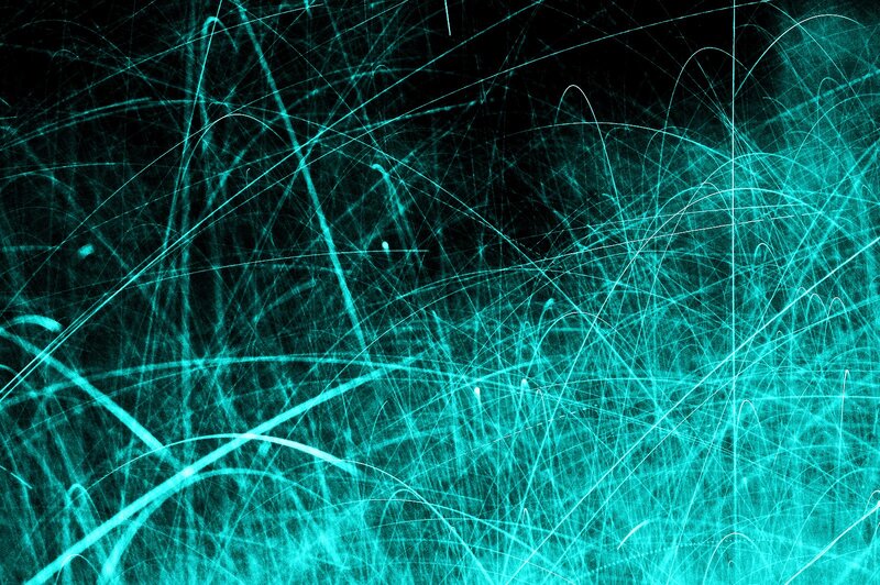 Abstract Light Trails — Cyan