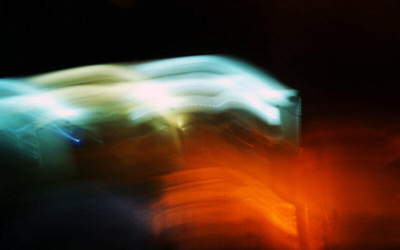 Abstract light trails in motion