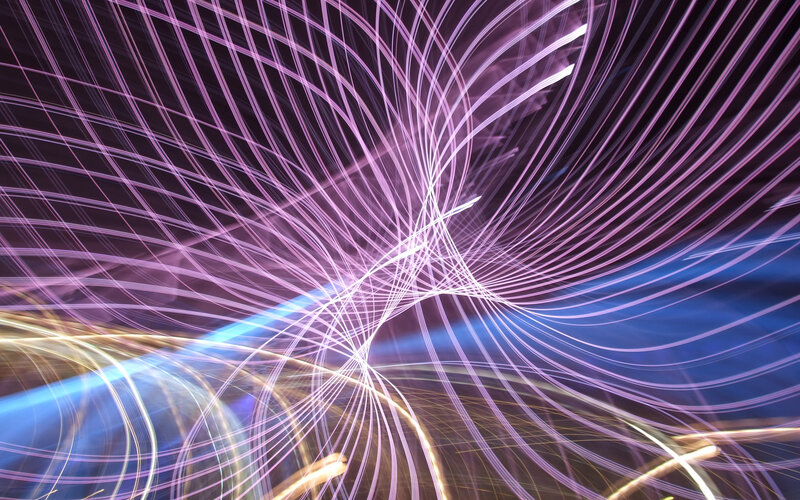 Abstract light trails in motion