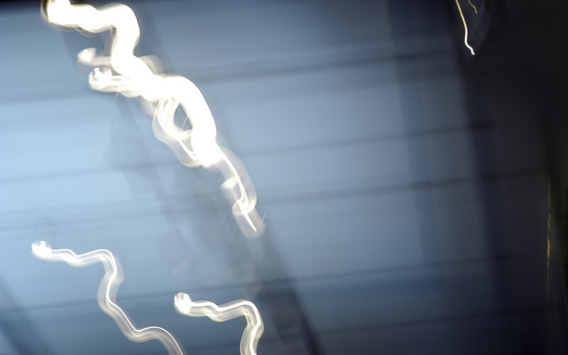 Abstract light trails in motion