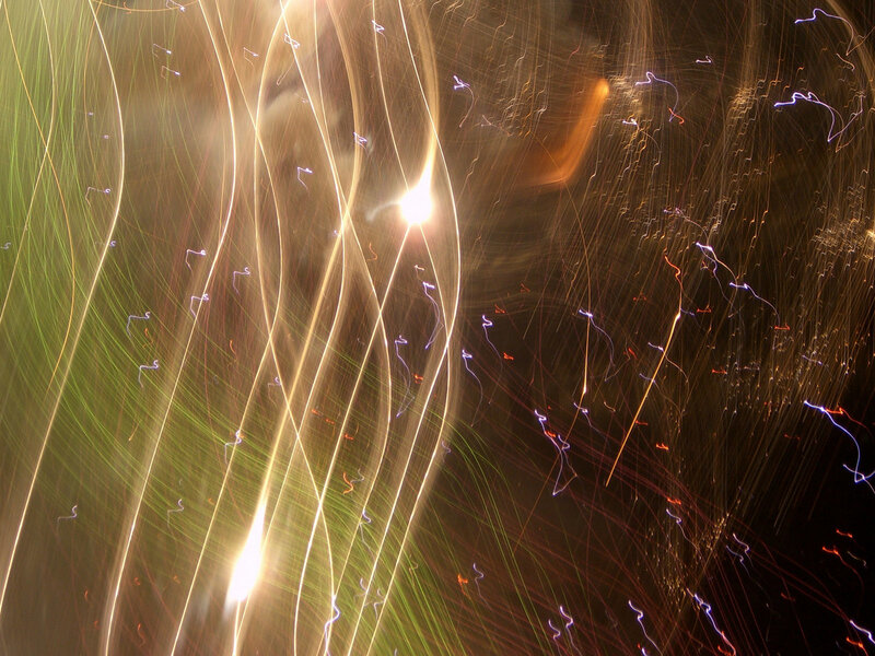 Abstract light trails in motion