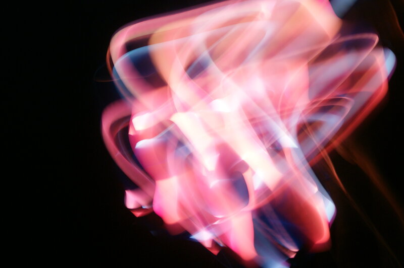 Abstract light trails in motion