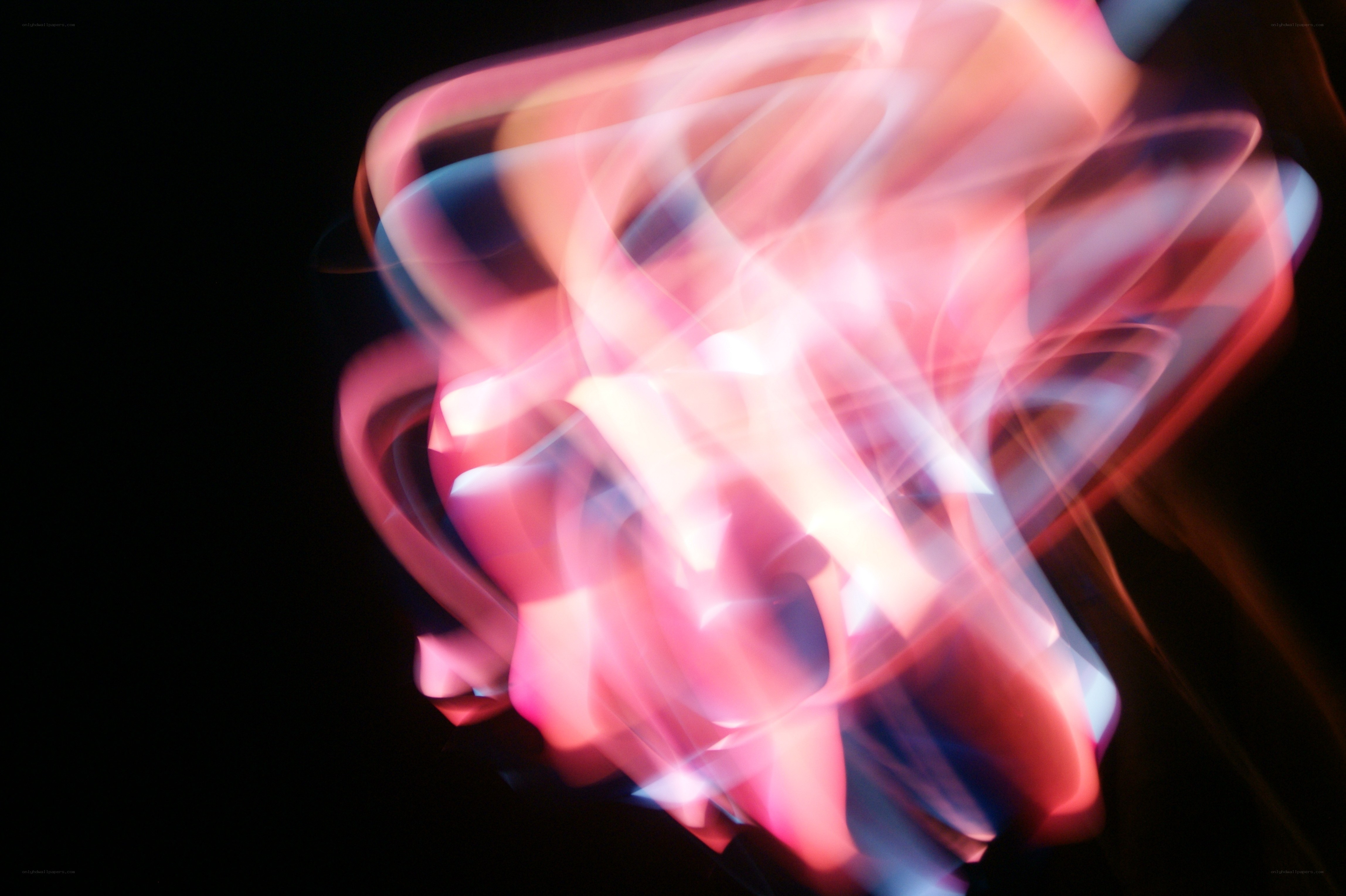 Abstract light trails in motion