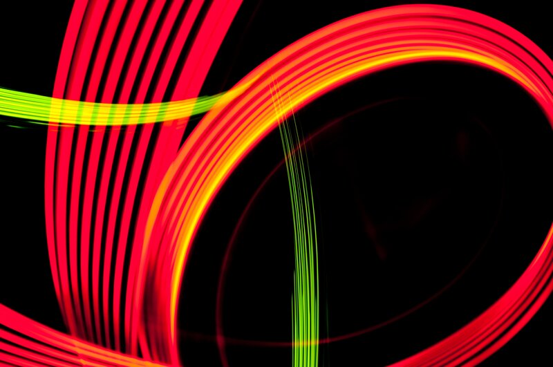 Abstract light trails in motion