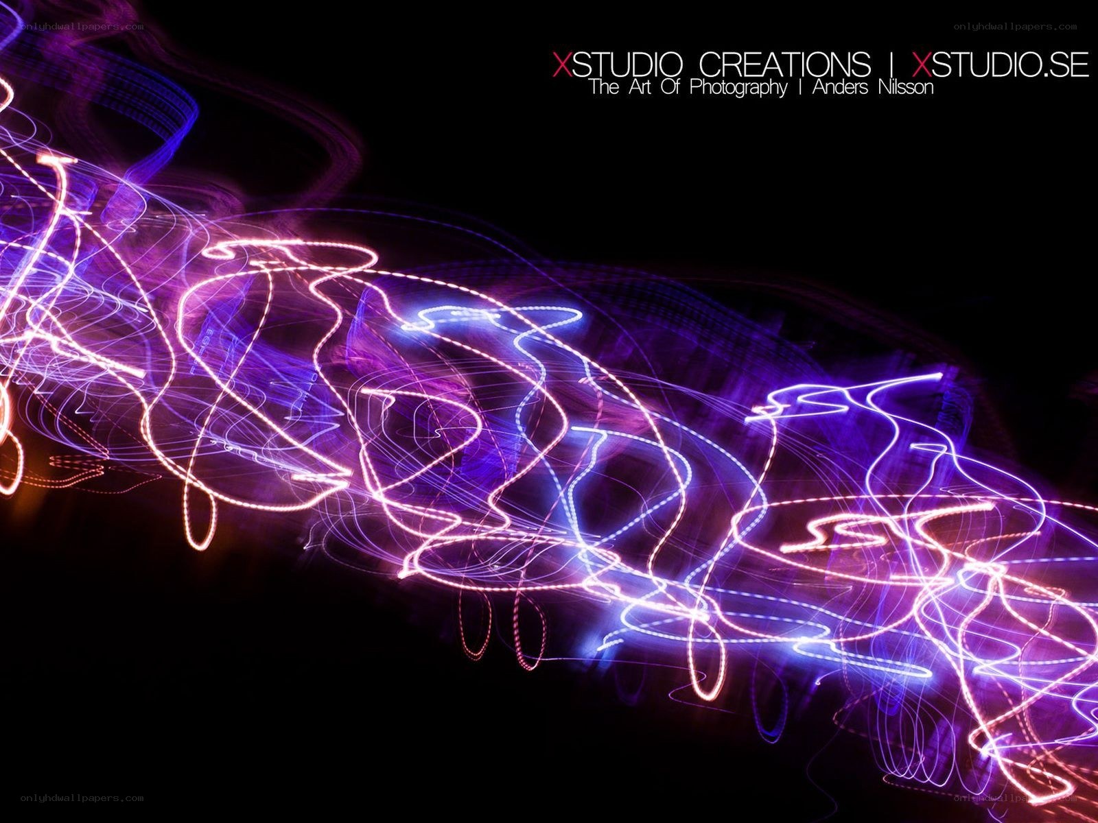 Abstract light trails in motion