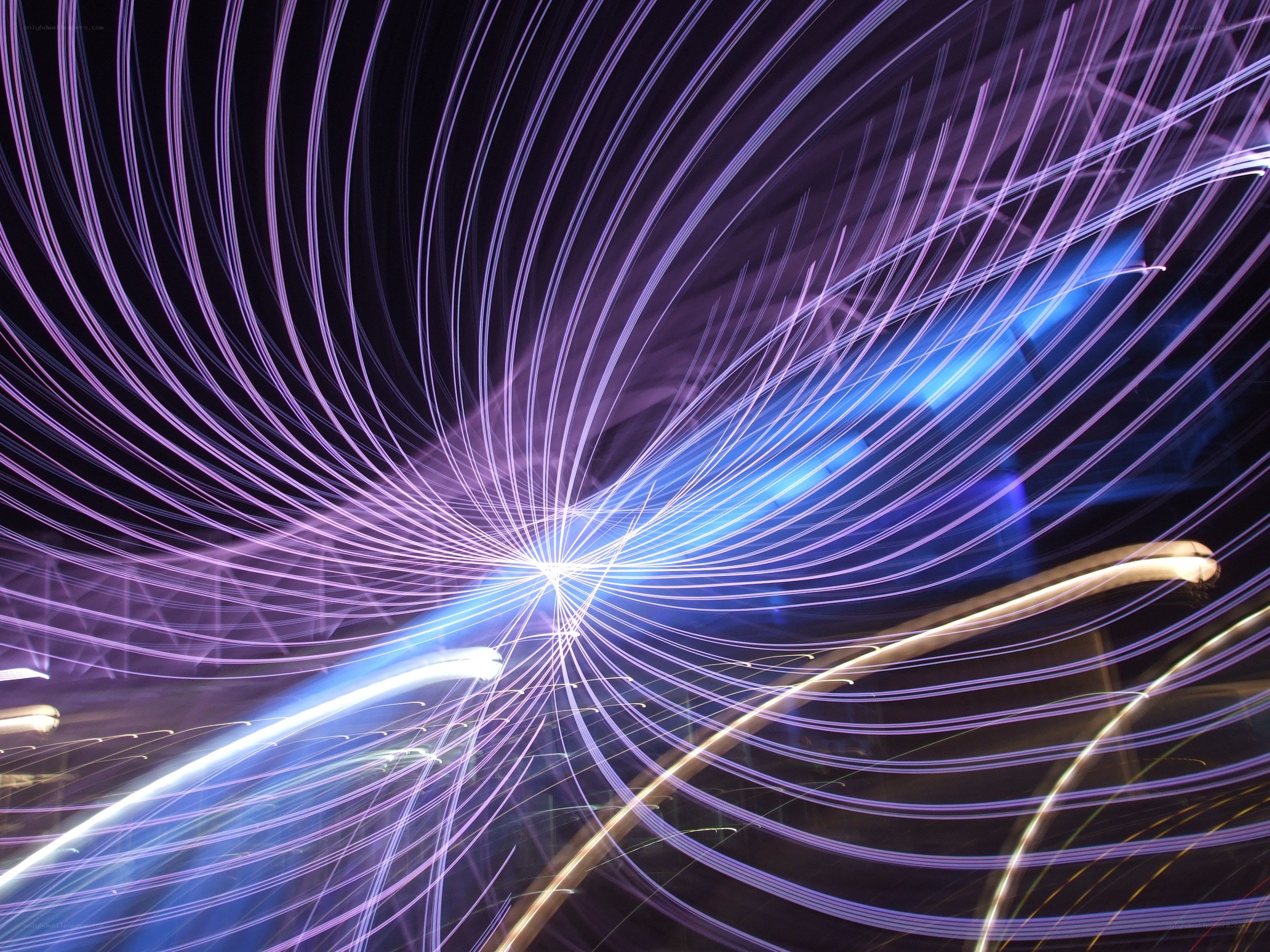 Abstract light trails in motion