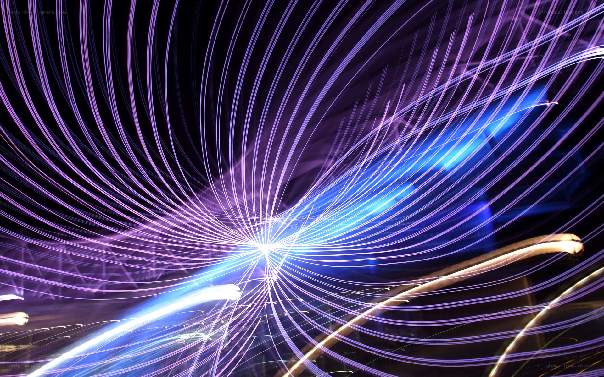 Abstract light trails in motion