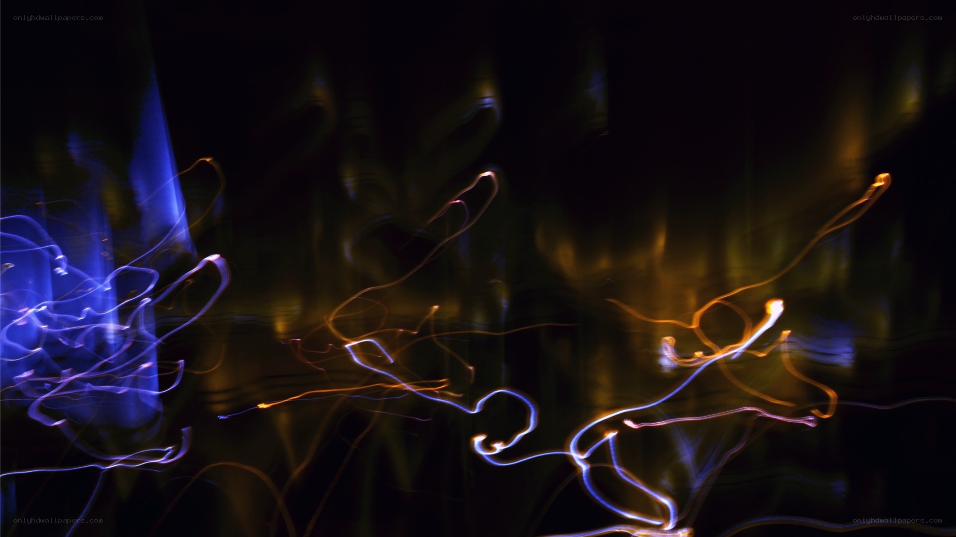 Abstract light trails in motion