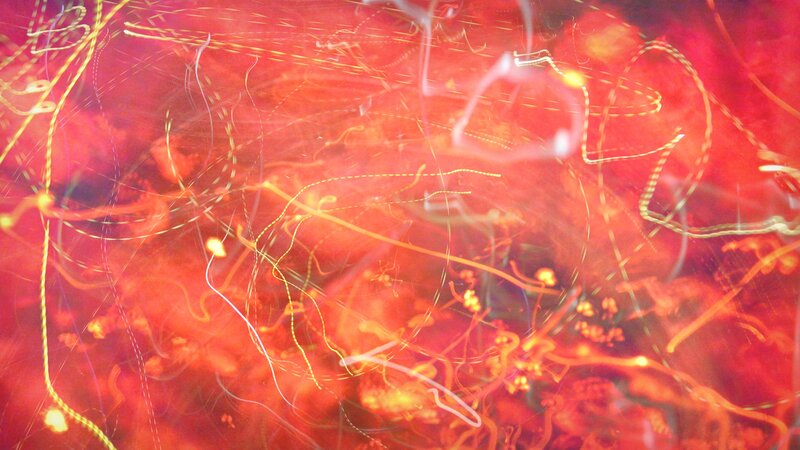 abstract light trails in red