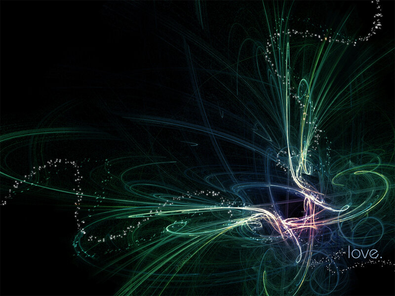 Abstract light trails on black