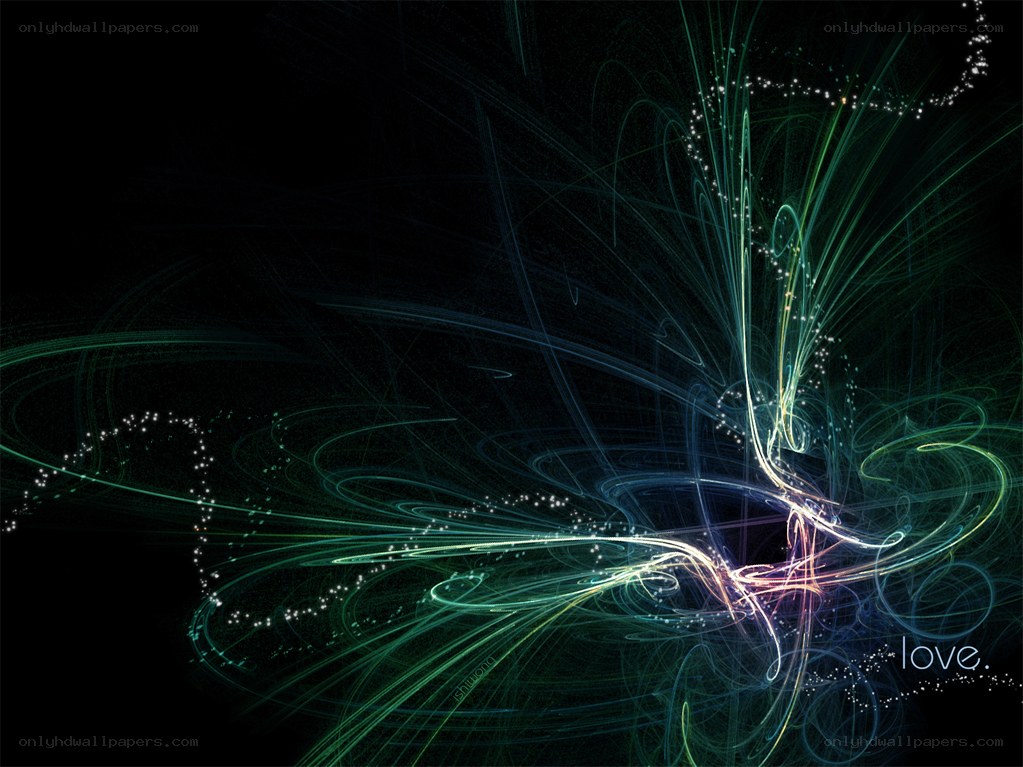 Abstract light trails on black