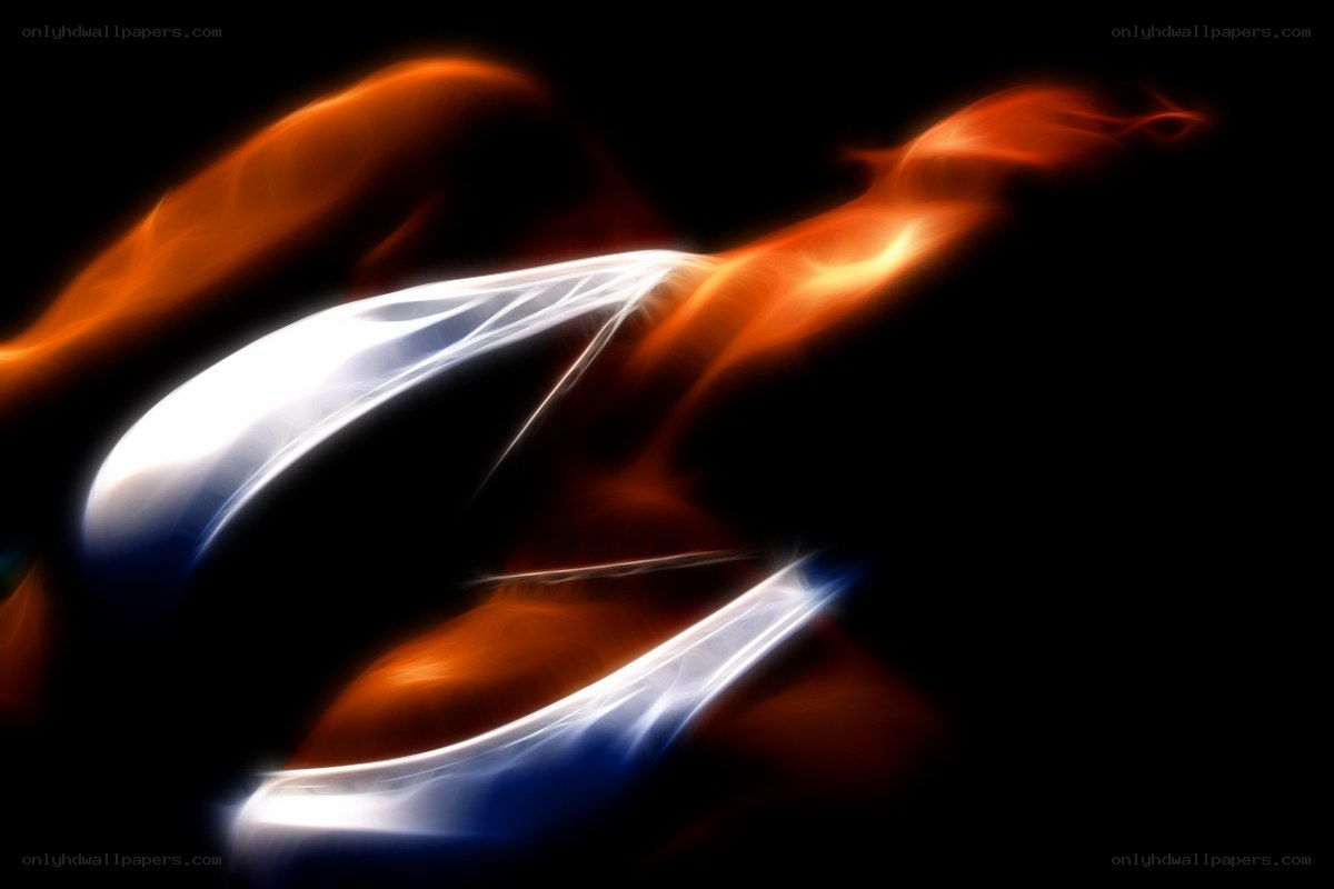 Abstract light trails on black