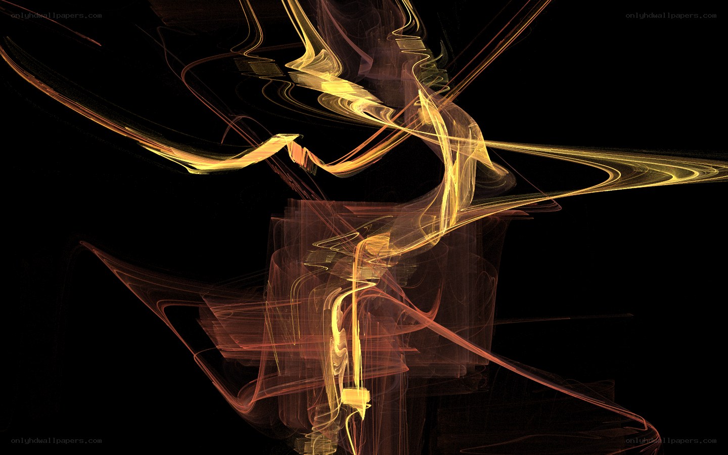 Abstract light trails on black