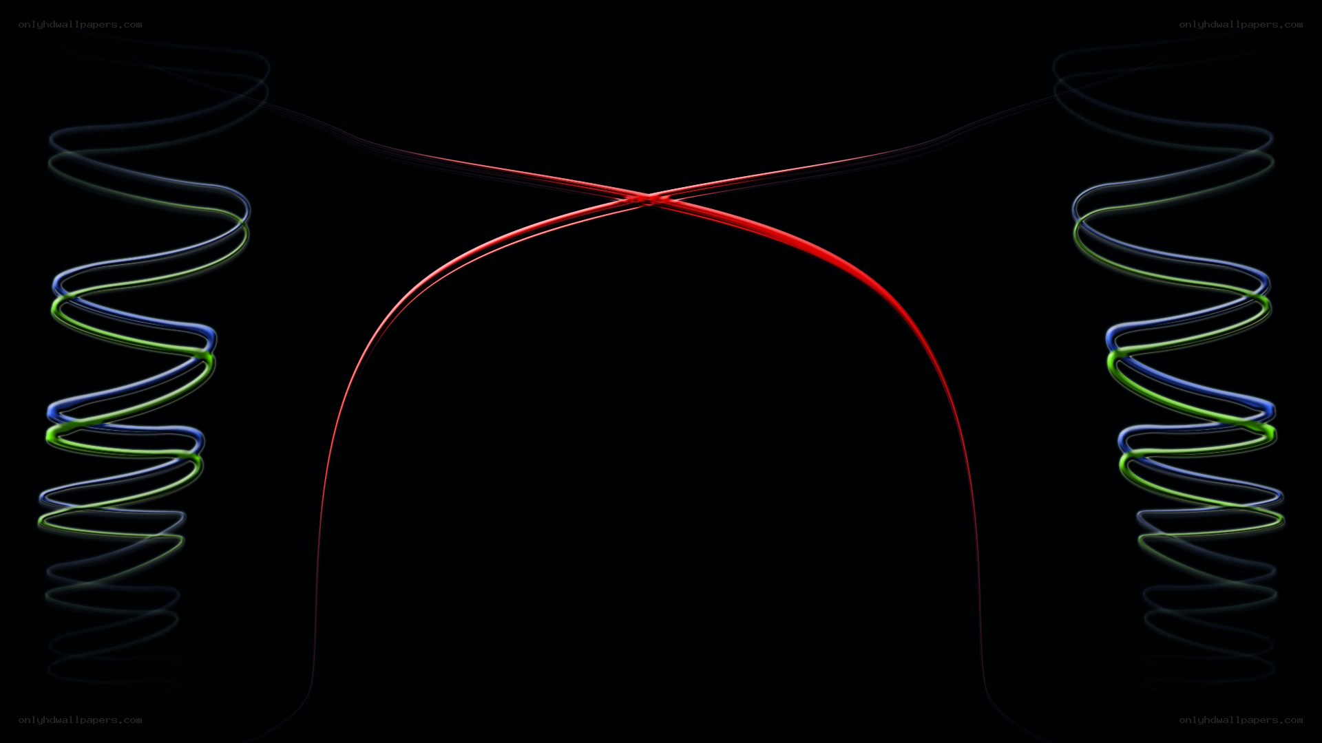 Abstract light trails on black