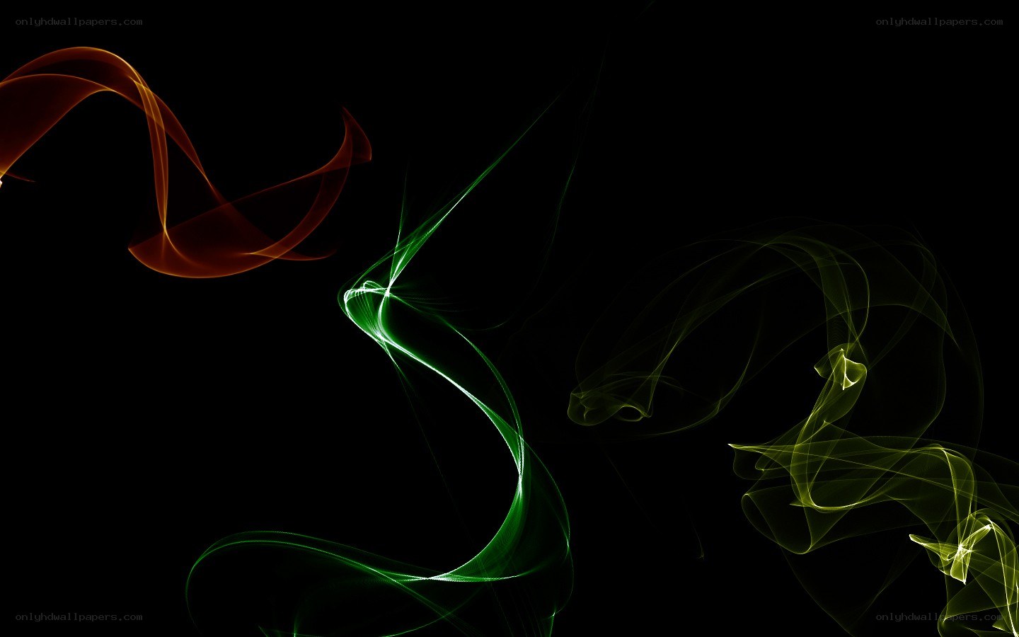 Abstract light trails on black