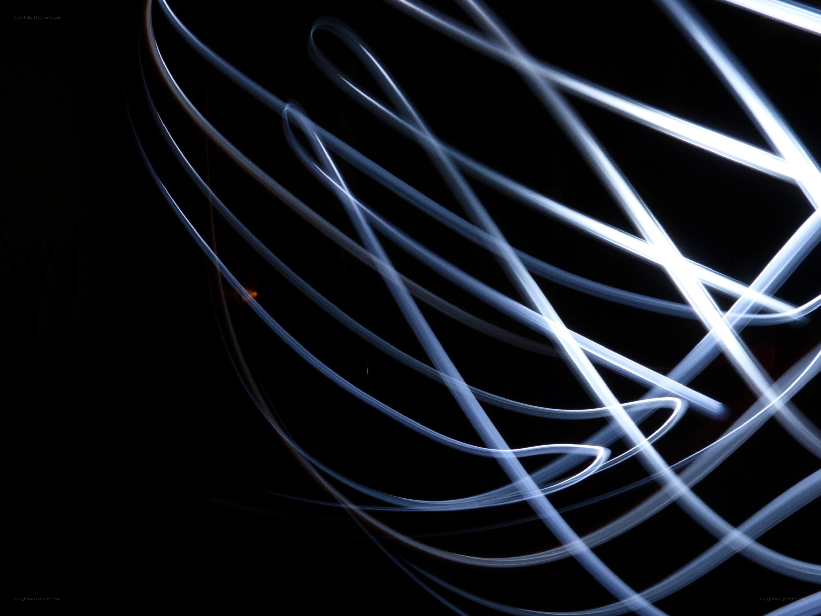 Abstract light trails on black