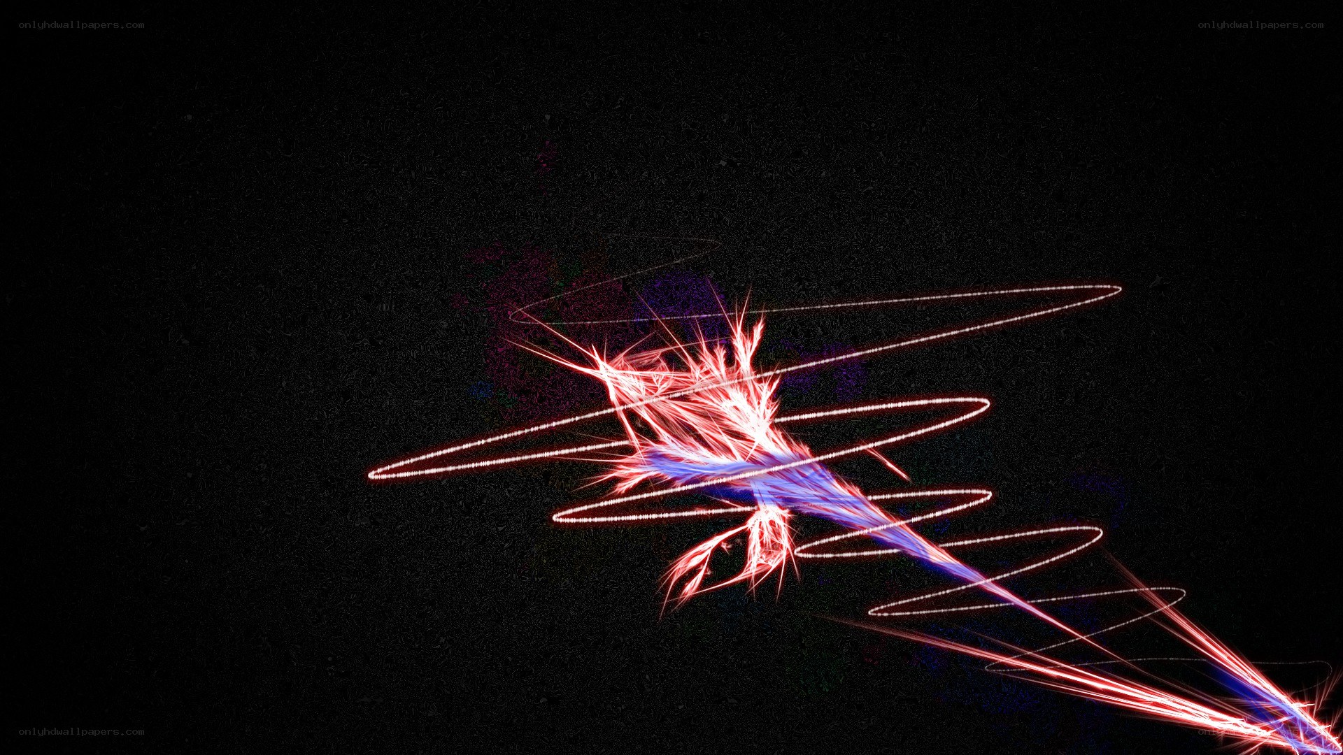 Abstract light trails on black