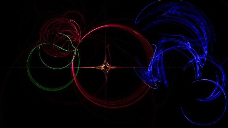 Abstract light trails on black