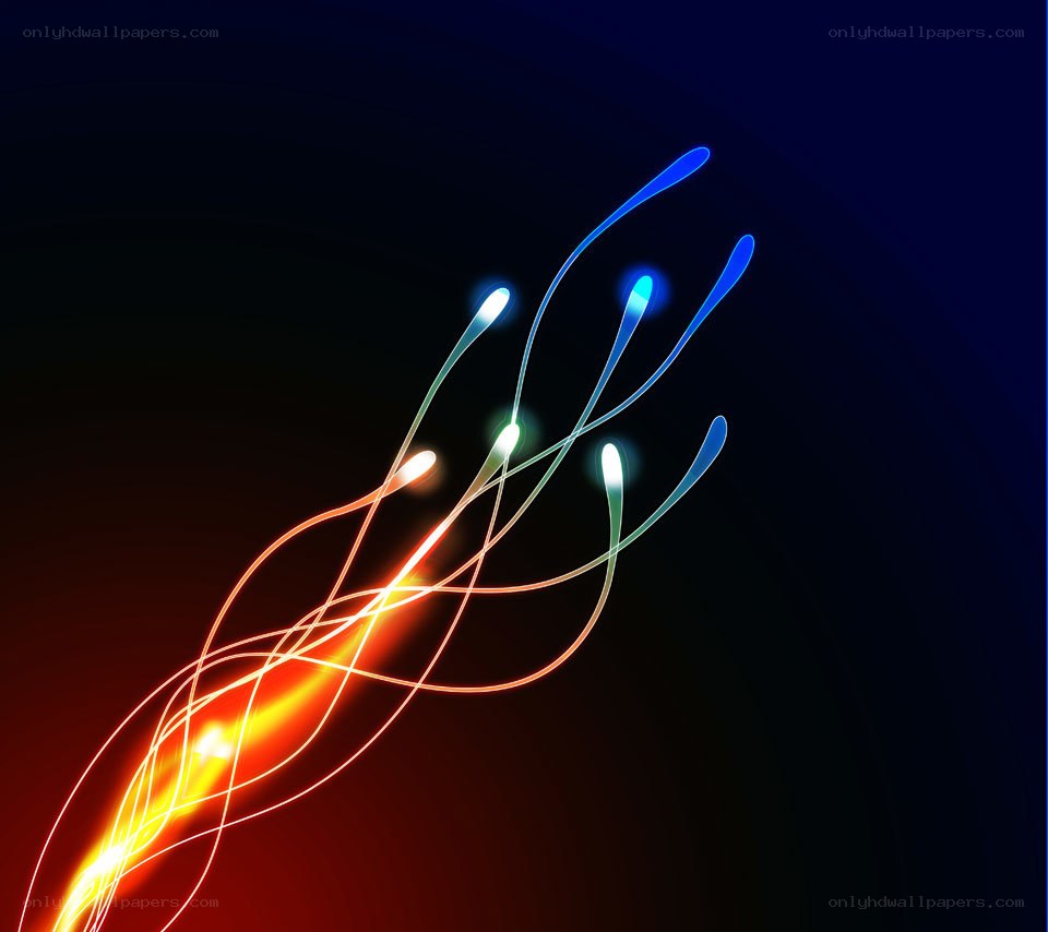 Abstract light trails on dark background