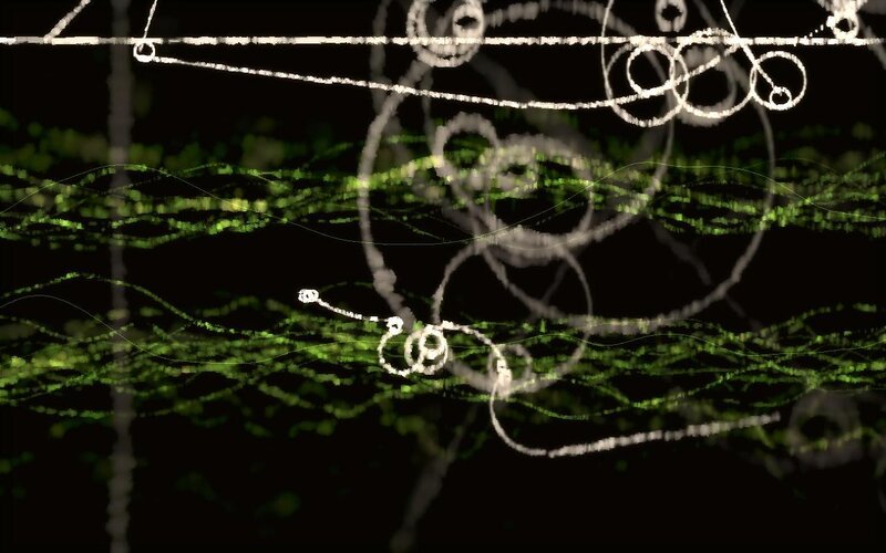 Abstract light trails on dark background