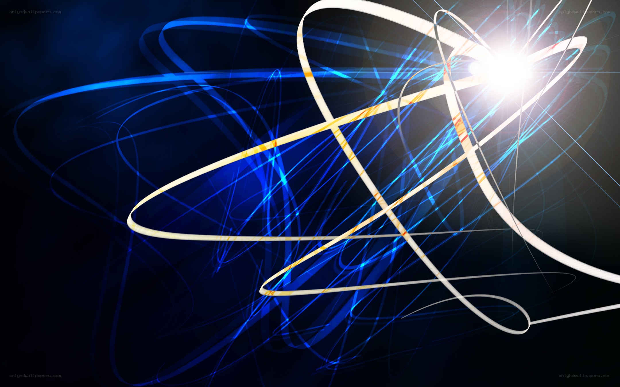 Abstract light trails on dark background