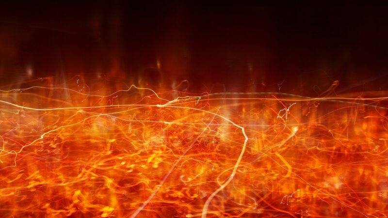 Abstract Light Trails — Orange, Dynamic, Fire