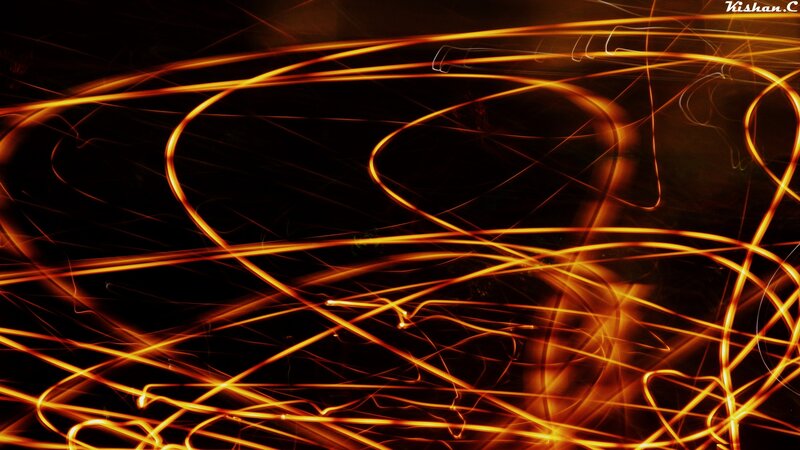 Abstract Light Trails — Orange, Dynamic