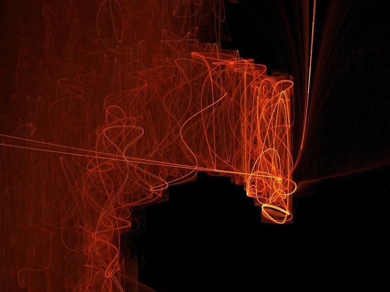 Abstract Light Trails — Red, Dynamic, Lines