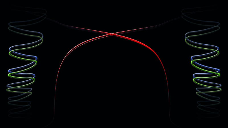 Abstract Light Trails — Red, Minimalist