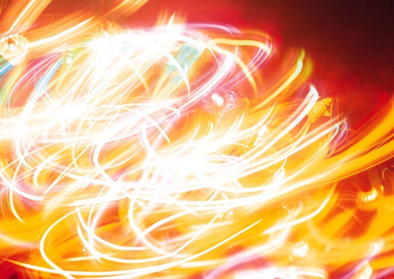 Abstract light trails swirl
