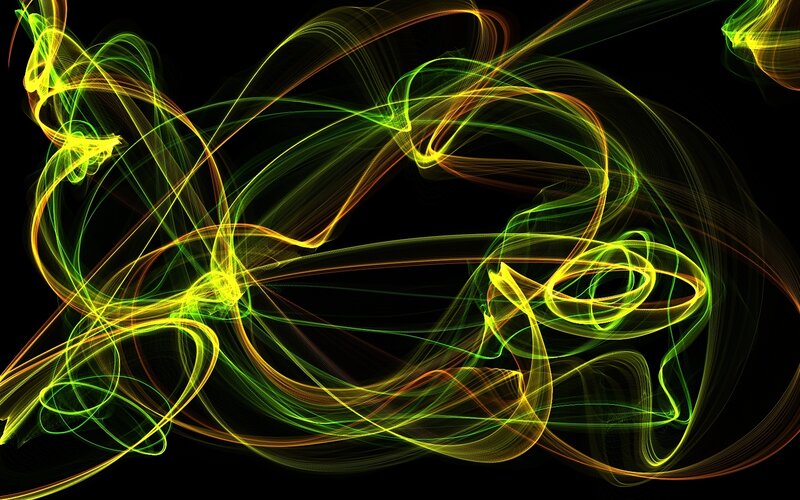 Abstract light trails swirl
