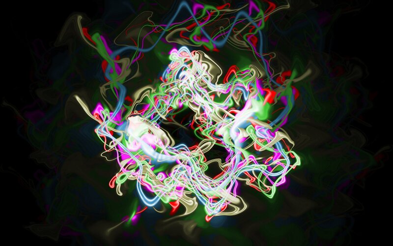 Abstract light trails swirl