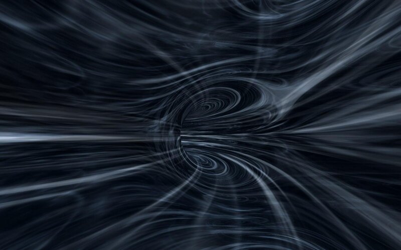 Abstract Light Tunnel — Black, Dynamic