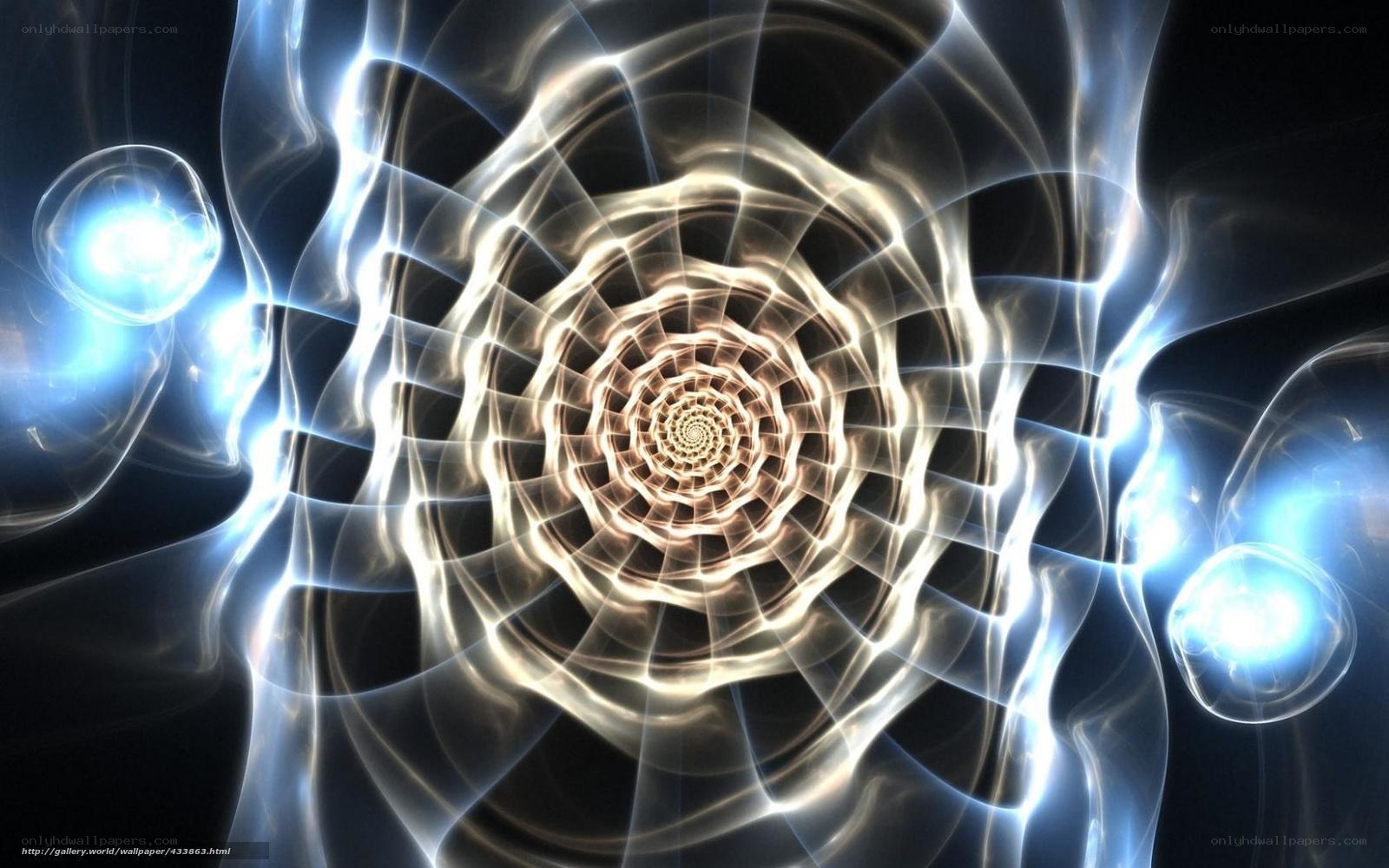 Abstract light tunnel spiral