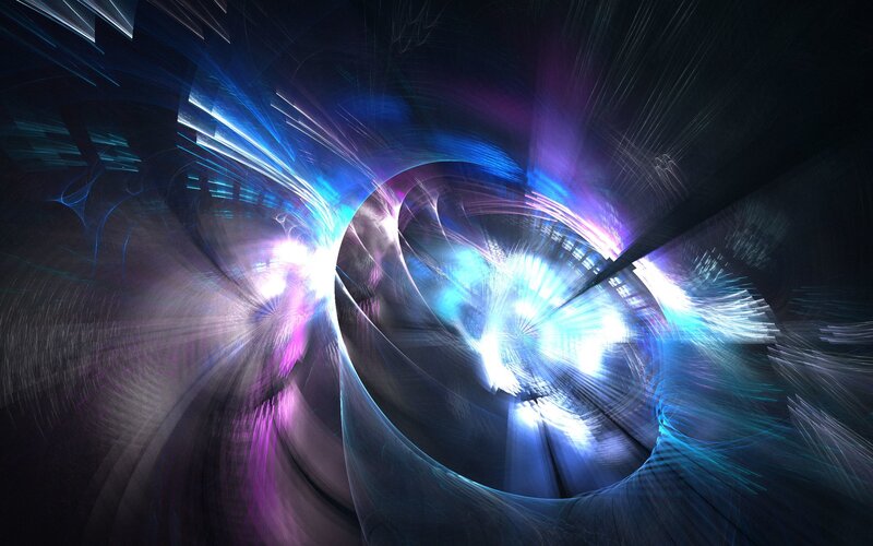 Abstract Light Vortex — Blue