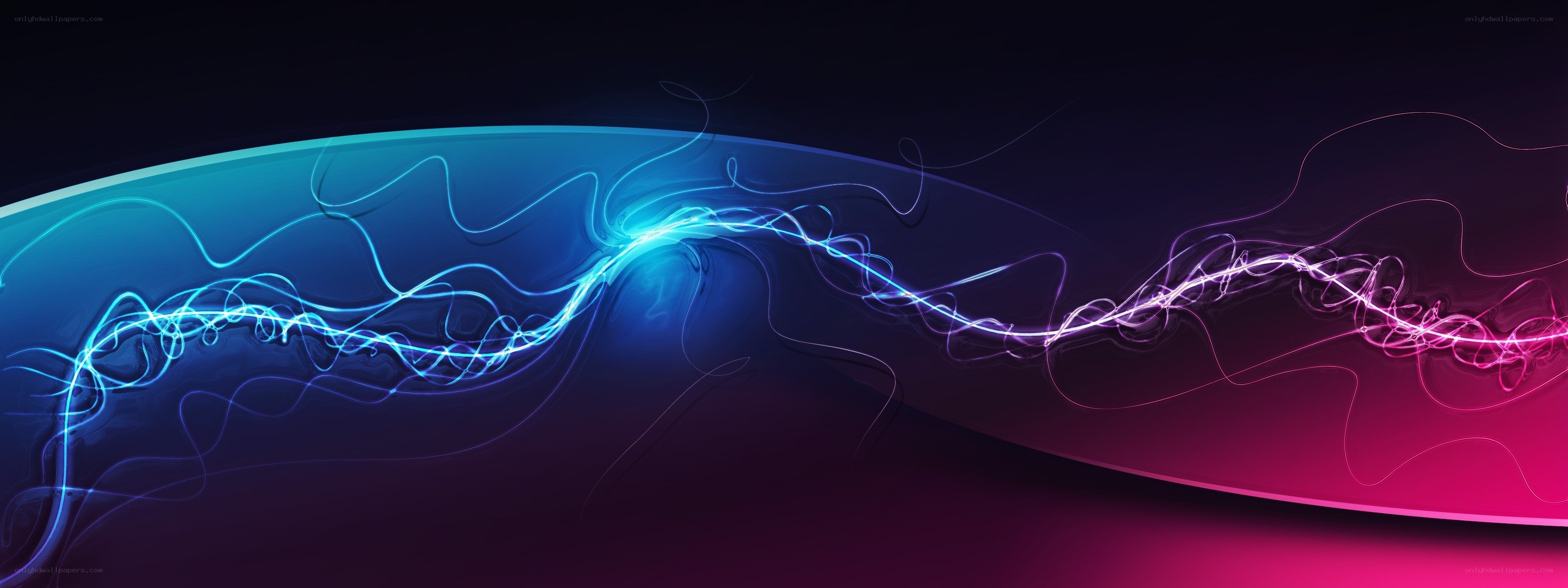 Abstract light wave animation