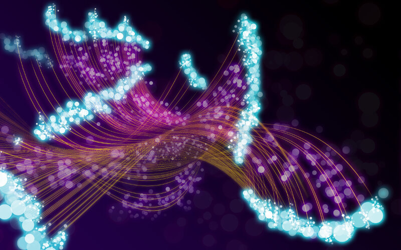Abstract light wave animation