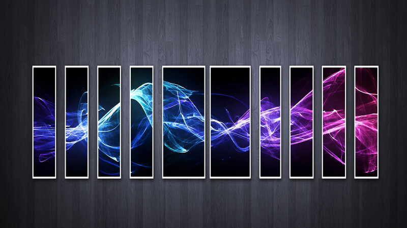 Abstract light wave art