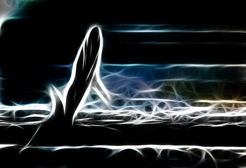 Abstract light wave art