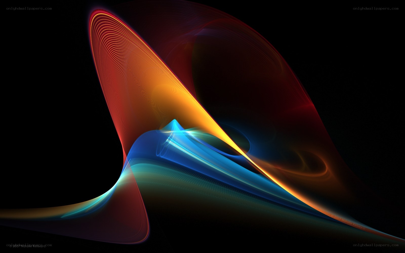 Abstract light wave design