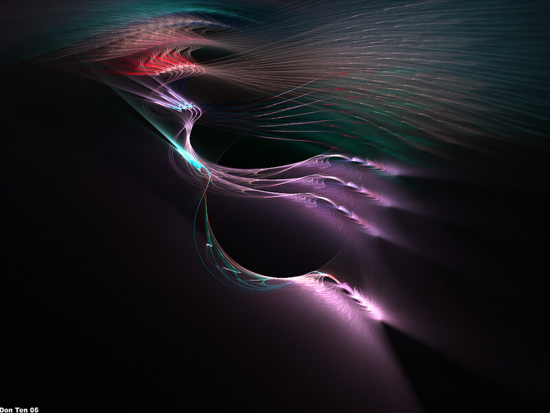 Abstract light wave fractal