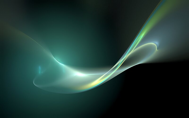 Abstract Light Wave — Green, Serene