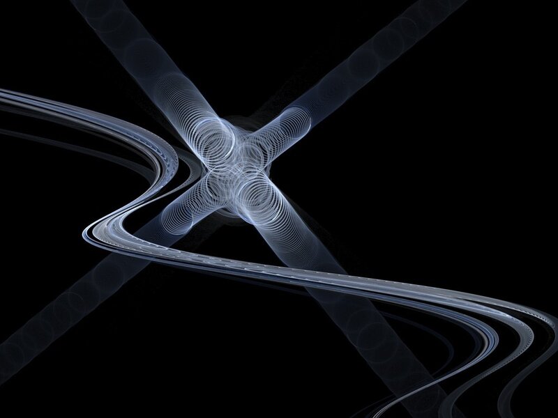 Abstract light wave intersection