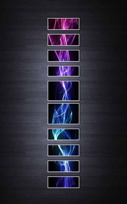Abstract light wave panels