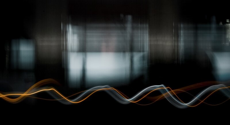 Abstract light wave patterns