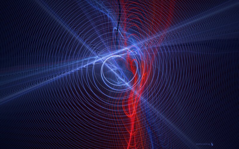 Abstract light wave patterns