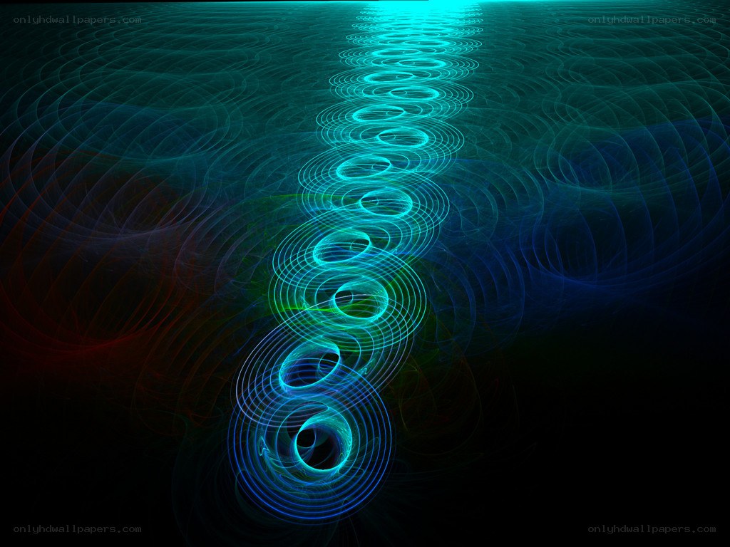 Abstract light wave patterns