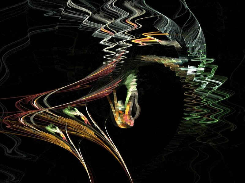 Abstract light wave patterns