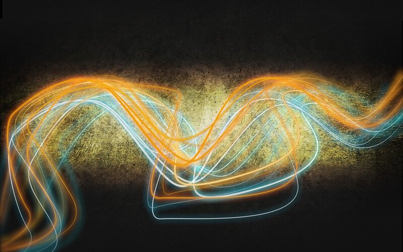 Abstract light wave patterns