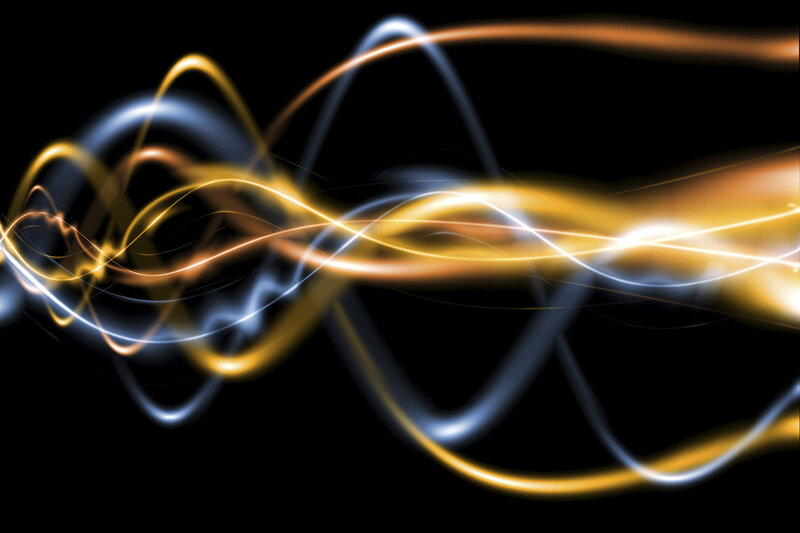 Abstract light wave patterns